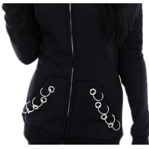 Dressfo hoodie Black with metal rings - Picture 12 of 12